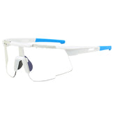 (12 PACK) Wholesale Sports Sunglasses New Arrival Cycling Women Outdoor Sport Trendy Windproof 2024 - BulkSunglassesWholesale.com - White Frame Grey