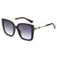 (6 PACK) Wholesale Sunglasses New Arrival Fashion Oversized Cat Eye Unique Metal 2025 - BulkSunglassesWholesale.com - Black Frame Gradient Black Lens