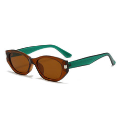 (6 PACK) Wholesale Sunglasses Vintage Cat Eye Women New Arrival Square Round Polarized 2025 - BulkSunglassesWholesale.com - Tea Frame Tea Lens