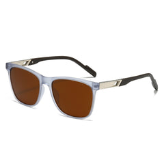 (6 PACK) Wholesale Sunglasses New Arrival Square Polarized Unique Sport Fashion 2025 - BulkSunglassesWholesale.com - Blue Frame Tea Lens