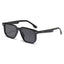 (6 PACK) Wholesale Sunglasses New Arrival Square Unisex Fashion Rivet 2025 - BulkSunglassesWholesale.com - Black Frame Black Lens