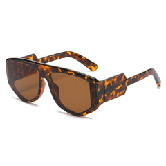 (6 PACK) Wholesale Sunglasses New Arrival Square Fashion Women Trendy Unique 2025 - BulkSunglassesWholesale.com - Leopard Print Frame Tea Lens