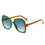 (6 PACK) Wholesale Sunglasses New Arrival Unique Butterfly Unique Outdoor Street 2024 - BulkSunglassesWholesale.com - Green Frame Blue Black Lens