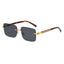 (6 PACK) Wholesale Sunglasses Fashion Metal Women New Arrival Unique Square 2025 - BulkSunglassesWholesale.com - Black Grey