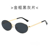 (6 PACK) Wholesale Sunglasses New Arrival Unisex Metal Round Vintage Small 2025 - BulkSunglassesWholesale.com - Gold Frame Black Black Lens