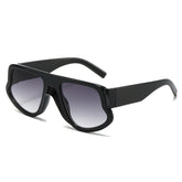 (6 PACK) Wholesale Sunglasses New Arrival Wide Fashion Oversized Trendy 2025 - BulkSunglassesWholesale.com - Black Frame Gradient Black Lens
