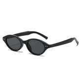 (6 PACK) Wholesale Sunglasses New Arrival Small Women Antiblue Light 2025 - BulkSunglassesWholesale.com - Shiny Black Frame Black Lens