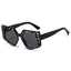 (6 PACK) Wholesale Sunglasses New Arrival Fashion Women Unique 2024 - BulkSunglassesWholesale.com - Black Frame Black Lens