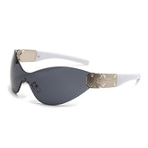 (6 PACK) Wholesale Sunglasses Square Women Vintage 2024 - BulkSunglassesWholesale.com - White Temple Black Lens