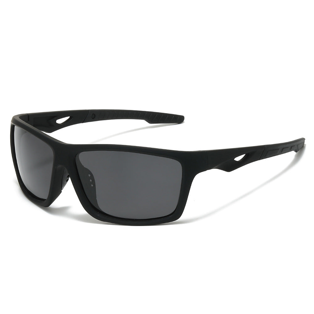 (6 PACK) Wholesale Sunglasses Polarized Outdoor Cycling 2025 - BulkSunglassesWholesale.com - Black Frame Black Black Lens