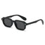 (6 PACK) Wholesale Sunglasses New Arrival Vintage Square Women Square Fashion Rivet 2025 - BulkSunglassesWholesale.com - Black Frame Black Lens