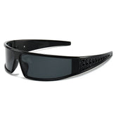 (6 PACK) Wholesale Sunglasses Women One Piece 2025 - BulkSunglassesWholesale.com - Black Frame Black Lens