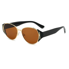 (6 PACK) Wholesale Sunglasses Korean Vintage Women Square Round 2025 - BulkSunglassesWholesale.com - Black Temple Tea Lens