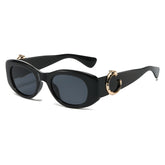 (6 PACK) Wholesale Sunglasses New Arrival Oversized Unique Cat Eye Women 2024 - BulkSunglassesWholesale.com - Shiny Black Frame Black Lens