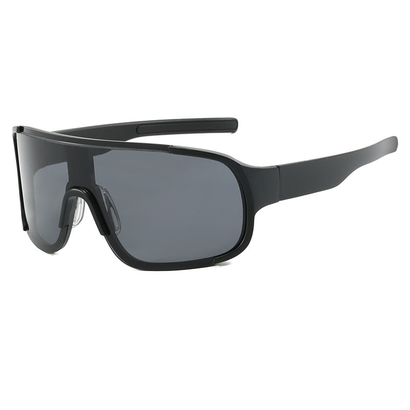 (12 PACK) Wholesale Sports Sunglasses New Arrival Unisex Outdoor Sport Cycling 2024 - BulkSunglassesWholesale.com - Black Frame Black Lens