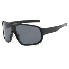 (12 PACK) Wholesale Sports Sunglasses New Arrival Unisex Outdoor Sport Cycling 2024 - BulkSunglassesWholesale.com - Black Frame Black Lens