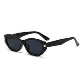 (6 PACK) Wholesale Sunglasses Vintage Cat Eye Women New Arrival Square Round Polarized 2025 - BulkSunglassesWholesale.com - Black Frame Black Lens