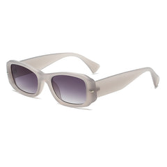 (6 PACK) Wholesale Sunglasses New Arrival Rivet Square Fashion Trendy Vintage 2025 - BulkSunglassesWholesale.com - Matt Grey Frame Black Lens