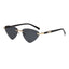 (6 PACK) Wholesale Sunglasses Fashion Triangle Cat Eye Women Unique Cut Edge 2024 - BulkSunglassesWholesale.com - Black Grey