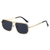 (6 PACK) Wholesale Sunglasses New Arrival Fashion Unique Women Fashion 2024 - BulkSunglassesWholesale.com - Gold Frame Black Lens