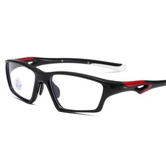 (12 PACK) Wholesale Sports Glasses Sport TR 2025 - BulkSunglassesWholesale.com - Shiny Black Frame ( Blue )