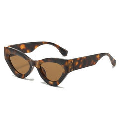 (6 PACK) Wholesale Sunglasses New Arrival Cat Eye Fashion Unique Unisex 2025 - BulkSunglassesWholesale.com - Leopard Print Frame Tea Lens