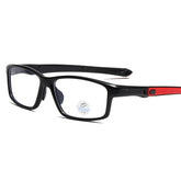 (12 PACK) Wholesale Sports Glasses New Arrival Square TR Antiblue Light Women 2025 - BulkSunglassesWholesale.com - Shiny Black Frame