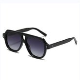 (6 PACK) Wholesale Sunglasses Fashion New Arrival Trendy Fashion Polarized 2025 - BulkSunglassesWholesale.com - Shiny Black Frame Gradient Black Lens