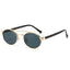 (6 PACK) Wholesale Sunglasses New Arrival Double Bridge Unique Oval 2024 - BulkSunglassesWholesale.com - Gold Frame Black Lens