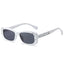 (6 PACK) Wholesale Sunglasses New Arrival Small Fashion Trendy Women Round Rhinestone Hip Hop Trendy 2024 - BulkSunglassesWholesale.com - White Frame Black Lens