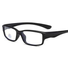 (12 PACK) Wholesale Sports Glasses New Arrival TR Square Sport Cycling Antiblue Light Unisex 2025 - BulkSunglassesWholesale.com - Matt Black Frame