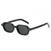 (6 PACK) Wholesale Sunglasses Small New Arrival Unisex Oval Small 2025 - BulkSunglassesWholesale.com - Black Frame Black Lens