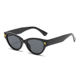 (6 PACK) Wholesale Sunglasses Fashion Cat Eye Unique Women New Arrival Leopard Head Street 2024 - BulkSunglassesWholesale.com - Black Frame Grey