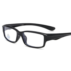 (12 PACK) Wholesale Sports Glasses New Arrival TR Square Sport Cycling Antiblue Light Unisex 2025 - BulkSunglassesWholesale.com - Shiny Black Frame