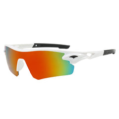 (12 PACK) Wholesale Sports Sunglasses Cycling Unisex New Arrival Outdoor Sport 2024 - BulkSunglassesWholesale.com - White Frame Purple Mirrored
