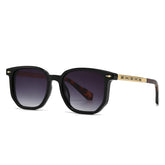(6 PACK) Wholesale Sunglasses New Arrival Aviator Vintage Square 2024 - BulkSunglassesWholesale.com - Black Gradient Black
