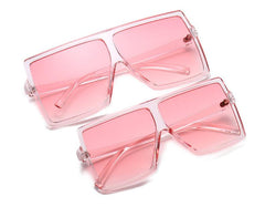 (6 PACK) Mother and Daughter Square Oversized Wholesale Sunglasses - Bulk Sunglasses Wholesale