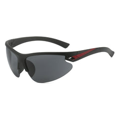 (12 PACK) Wholesale Sports Sunglasses 2023 - BulkSunglassesWholesale.com - Black Frame Black Lens