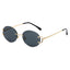 (6 PACK) Wholesale Sunglasses 2023 - BulkSunglassesWholesale.com - Gold Frame Black Grey