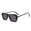 (6 PACK) Wholesale Sunglasses Vintage Metal Double Bridge Unisex Fashion Square Aviator Unique Punk 2023 - BulkSunglassesWholesale.com - Black Frame Black Black Lens Gradient
