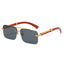 (6 PACK) Wholesale Sunglasses New Arrival Double Bridge Cut Edge Square Trendy 2023 - BulkSunglassesWholesale.com - Gold Frame Grey