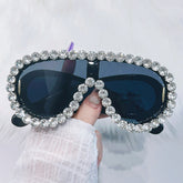 (6 PACK) Wholesale Sunglasses 2023 - BulkSunglassesWholesale.com - Black Frame Black Lens White