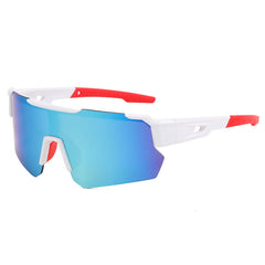 (12 PACK) Wholesale Sports Sunglasses New Arrival Outdoor Sport Cycling Fashion 2023 - BulkSunglassesWholesale.com - White Frame Yellow Mirrored