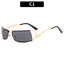 (6 PACK) Wholesale Sunglasses New Arrival Metal Vintage Women Y2K Punk Hip Hop 2023 - BulkSunglassesWholesale.com - Gold Frame Black Lens