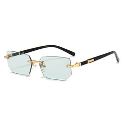 (6 PACK) Wholesale Sunglasses New Arrival Rimless Fashion Trendy Cut Edge Unique Jelly Women 2024 - BulkSunglassesWholesale.com - Transparent Green