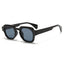 (6 PACK) Wholesale Sunglasses New Arrival Women Square Unique Cut Edge 2023 - BulkSunglassesWholesale.com - Shiny Black Frame Black Grey