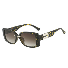(6 PACK) Wholesale Sunglasses Fashion New Arrival Unique Street Trendy 2024 - BulkSunglassesWholesale.com - Leopard Print Frame Gradient Tea Lens
