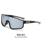 (12 PACK) Wholesale Sports Sunglasses New Arrival Fashion Sport Polarized Women Outdoor Cycling One Piece 2024 - BulkSunglassesWholesale.com - Black Frame Mirrored Lens