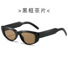 (6 PACK) Wholesale Sunglasses New Arrival Fashion Vintage Trendy Unique 2024 - BulkSunglassesWholesale.com - Black Frame Tea Lens