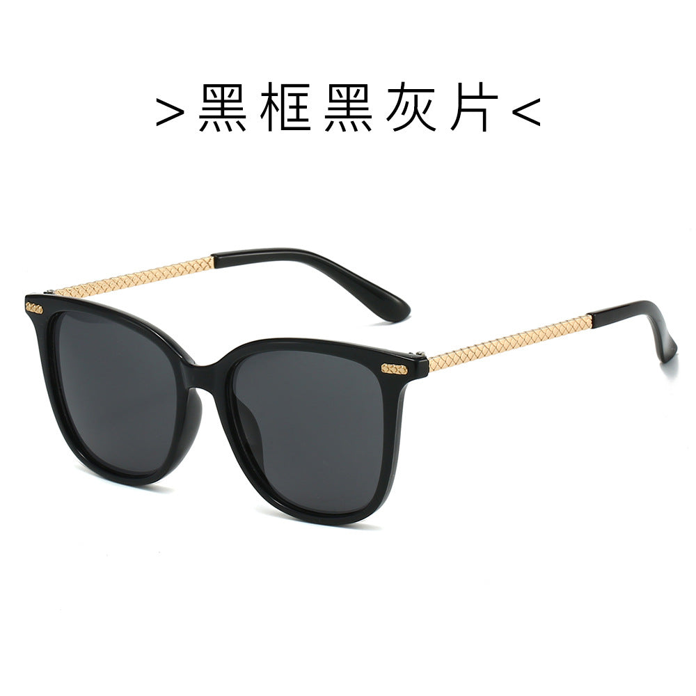 (6 PACK) Wholesale Sunglasses New Arrival Square Round Unisex 2025 - BulkSunglassesWholesale.com - Black Frame Black Black Lens